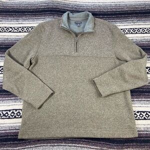 Van Heusen Men's Quarter-Zip Fleece Lined Sweater Large L